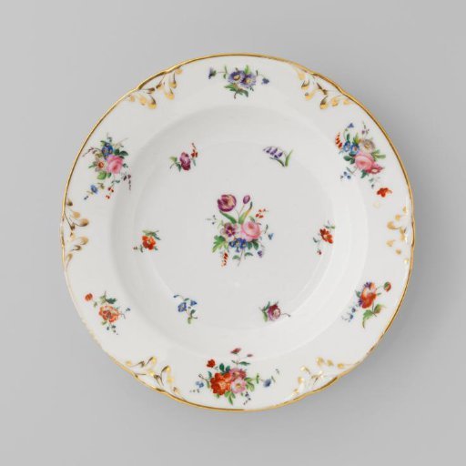 Plate with Bouquets and Flower Sprays