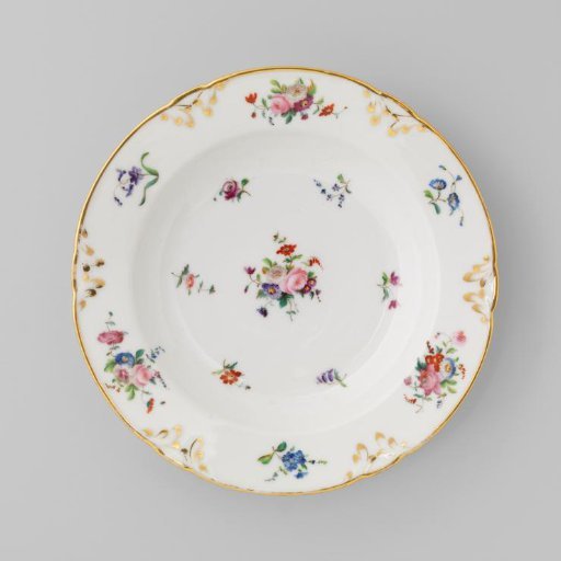 Plate with Bouquets and Flower Sprays