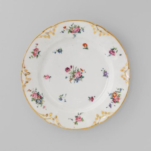 Plate with Bouquets and Flower Sprays