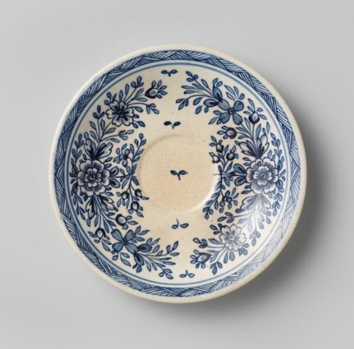 Dish, painted with flowers