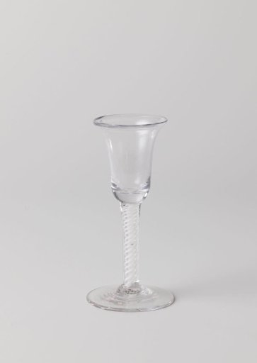 Slender glass with a bell-shaped calyx