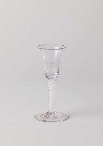 Slender glass with a bell-shaped calyx