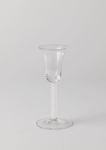 Slender glass with a bell-shaped calyx