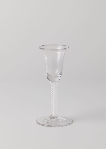Slender glass with a bell-shaped calyx