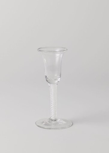 Blown glass with a bell-shaped cup