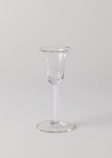 Blown glass with a bell-shaped cup