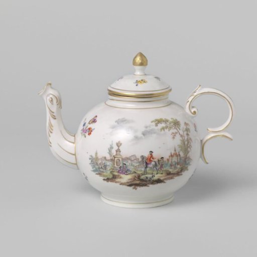 Teapot with landscapes