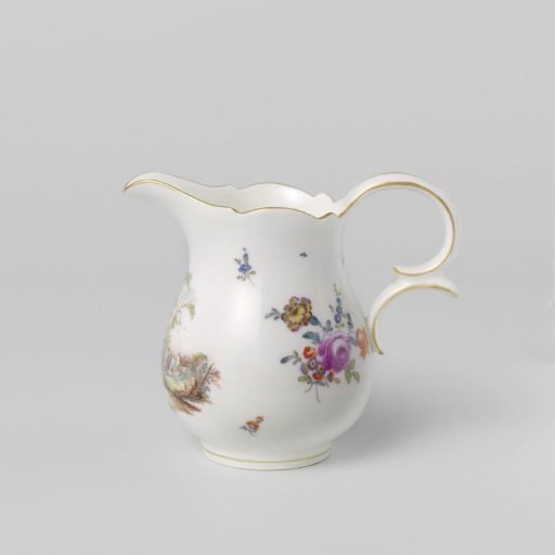 Milk jug with a landscape