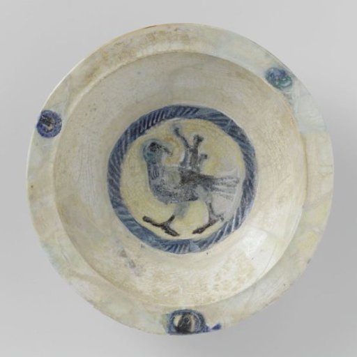 Dish with a bird