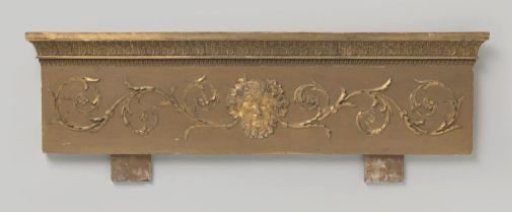 Wooden Panel Decorated with a Bacchus Head