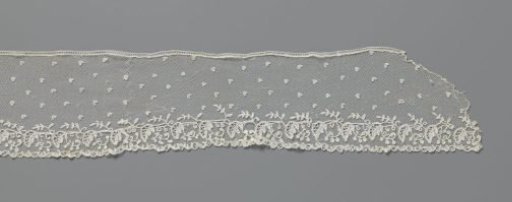 Strip of appliqué lace with heart-shaped scatter pattern