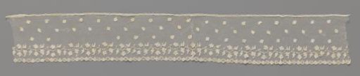Strip of cutwork appliqué with vine scroll