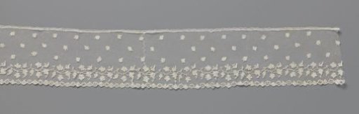 Strip of cutwork appliqué with vine scroll
