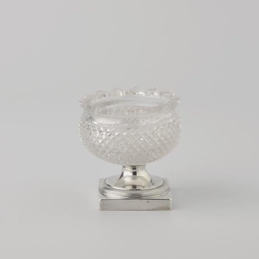 Salt cellar, globular on a square foot