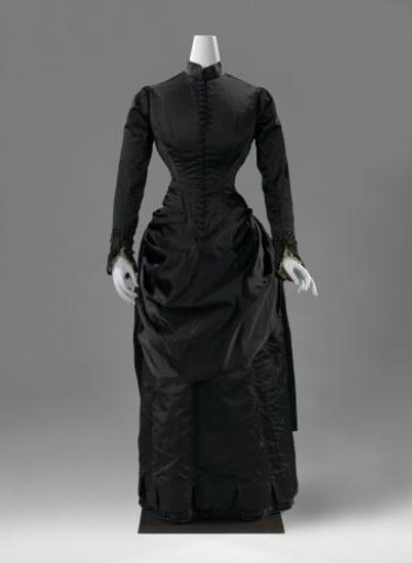 Bodice of black satin