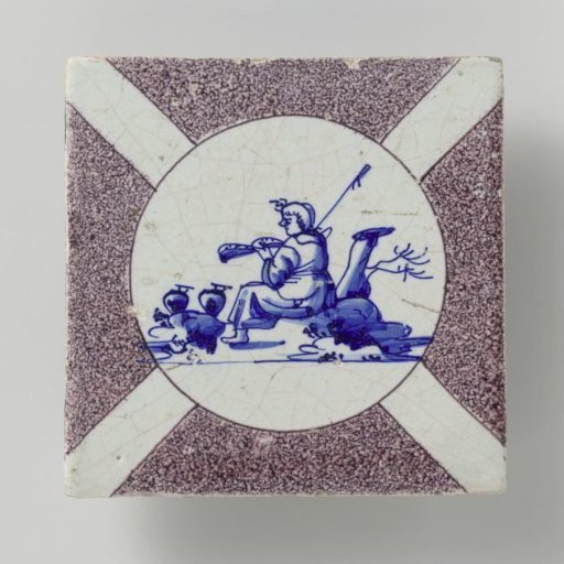 Tile with a Shepherdess