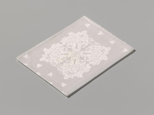 Napkin with herm, god and lions amidst acanthus leaves
