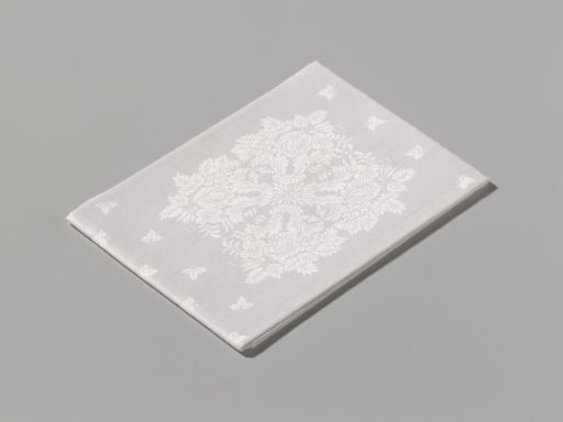 Napkin with herm, god and lions amidst acanthus leaves