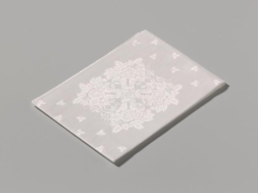 Napkin with a herm, a god, and lions amidst acanthus leaves