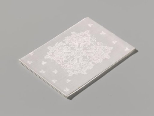 Napkin with a herm, god and lions amidst acanthus leaves