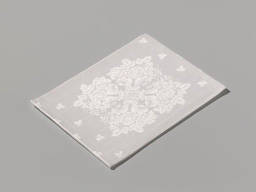 Napkin with a herm, god and lions amidst acanthus leaves