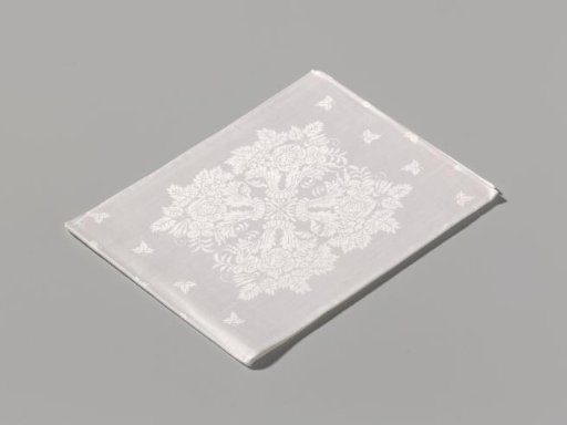 Napkin with herm, god and lions amidst acanthus leaves