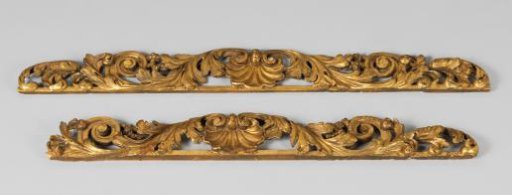 Two rows of carved and gilded lime wood
