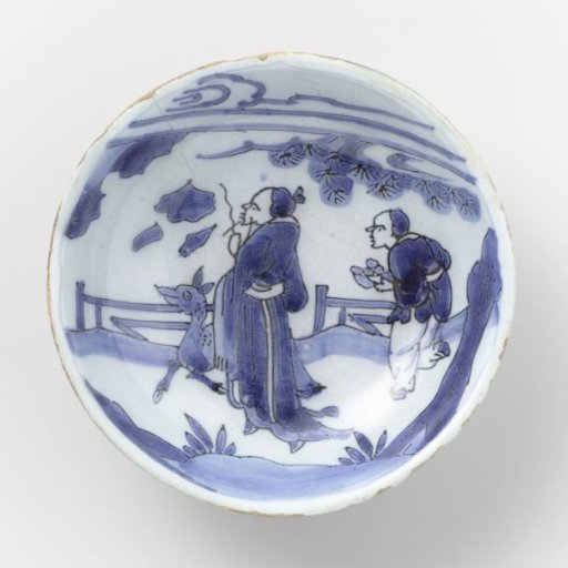Faience bowl with a chinoiserie decoration