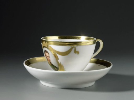 Cup and saucer with King William I
