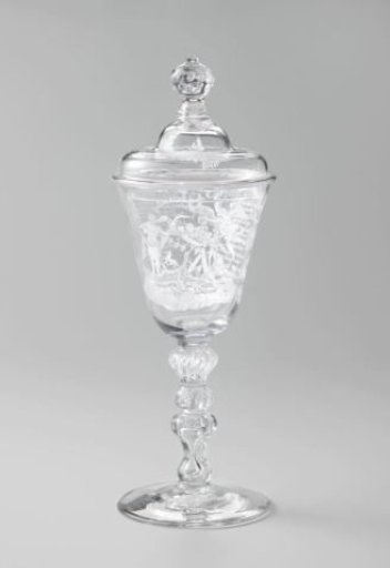 Pair of Wedding Goblets with Lids