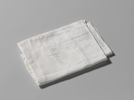 Napkin with woven hunting scene