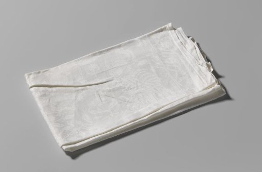Napkin with woven hunting scene