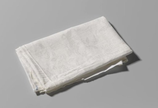Napkin with woven hunting scene