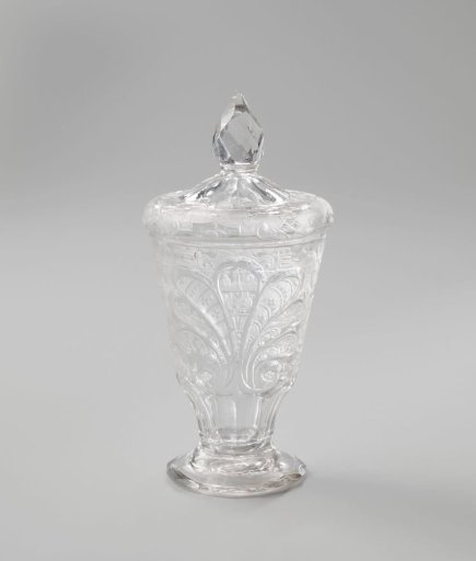 Lidded wine glass with the alliance arms of two German families