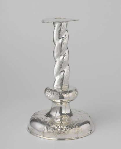 Candelabrum with chased flowers