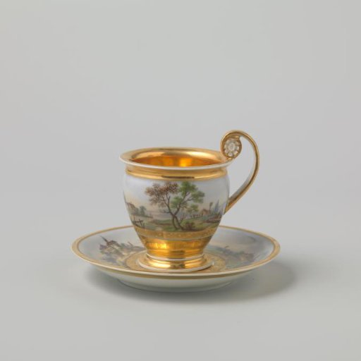 Cup with a landscape