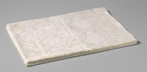 Tablecloth of linen damask with the Tree of Jesse