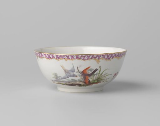 Bowl with birds in a landscape