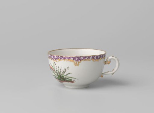 Cup with birds in a landscape