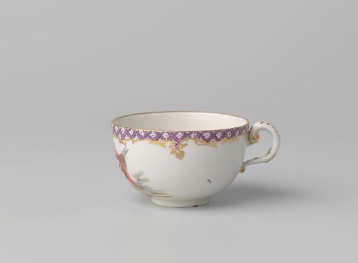 Cup with birds in a landscape