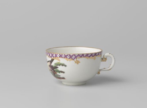 Cup with birds in a landscape