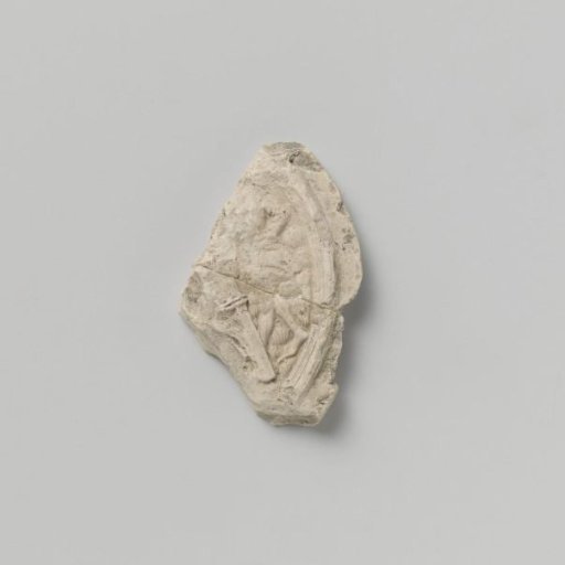 Medallion, Fragment with a Man Wearing Pattens Against a Background of Vegetation