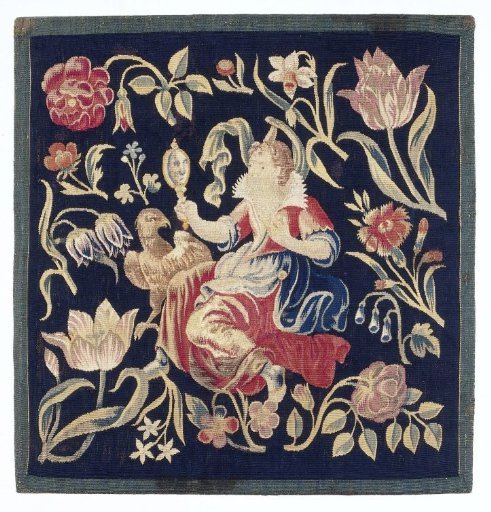 Cushion cover with the personification of the face