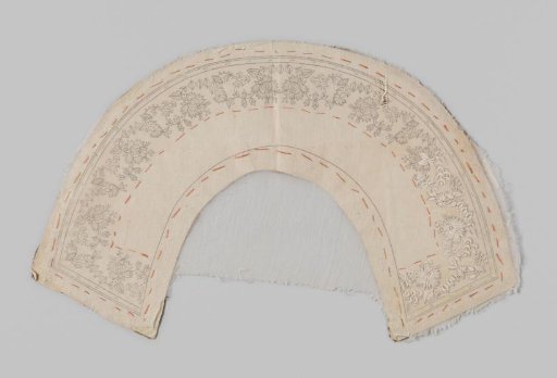 Linen Batiste Collar with White Work, Unfinished