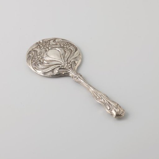 Hand Mirror with Chased Jugendstil Ornament