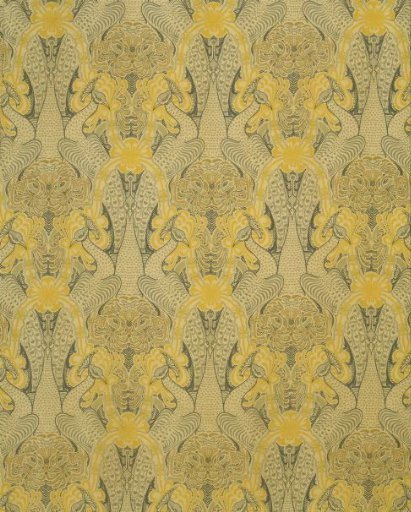 Curtain Fabric 'Peacock and Honeysuckle'