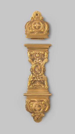 Book lock, the locking plate with portrait medallion