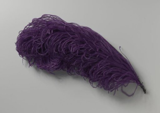 Ostrich feather, purple in colour