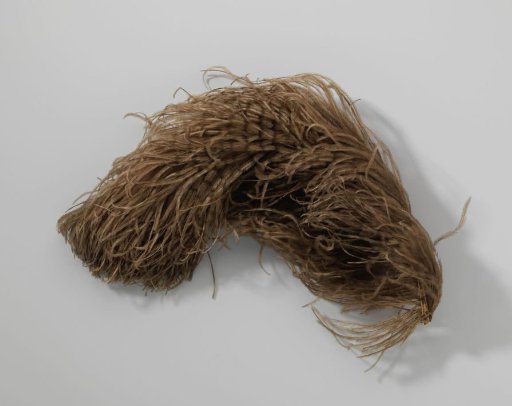 Ostrich feather, brown in color
