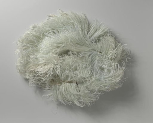 Ostrich feather, light blue, round model
